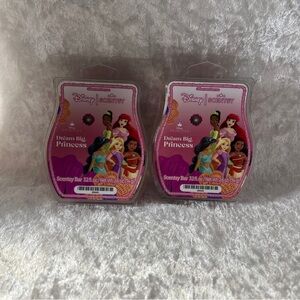 2- 🆕Disney Scentsy Princess Wax Bars - Pink and Purple